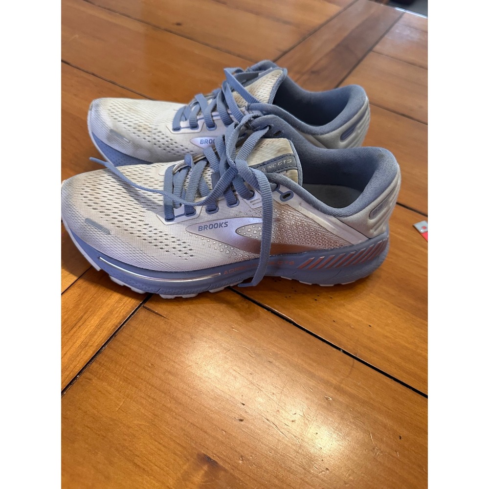 Brooks Adrenaline GTS 22 Womens Running Shoes White Blue 1203531B599 Size 6